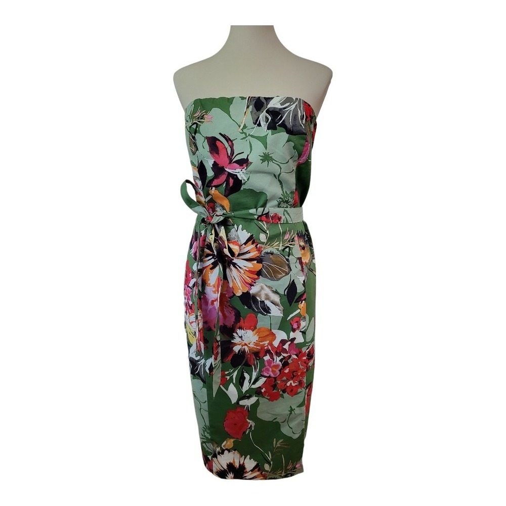💕New York And Company Floral Linen Blend Dress Womens Size 16‎